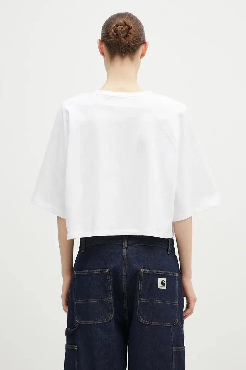 t-shirt in cotone Angel Bianco miniatura 3