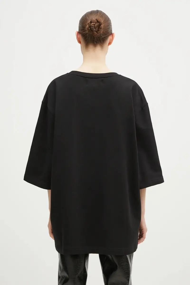 t-shirt in cotone Angel Nero miniatura 3