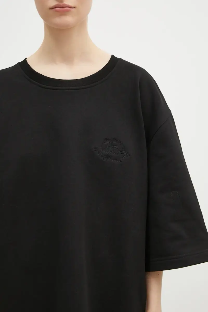 t-shirt in cotone Angel Nero miniatura 4