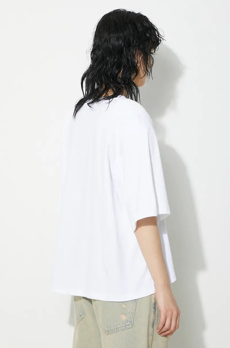 t-shirt in cotone Angel Patch Padded T-Shirt Bianco miniatura 3