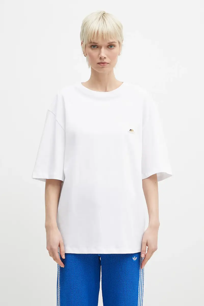 t-shirt in cotone Angel Patch Relaxed Fit Bianco miniatura 2