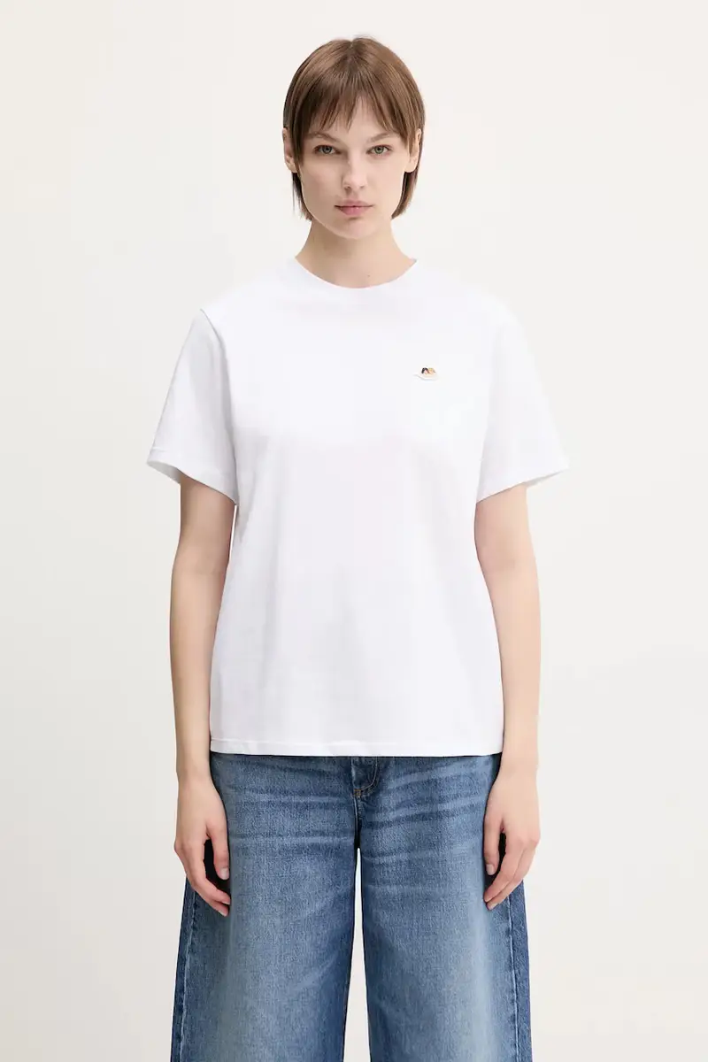 t-shirt in cotone Angel Patch Slim Fit Bianco