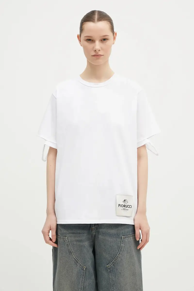 t-shirt in cotone Distressed colore bianco M01FMTSH101CJ01WH06