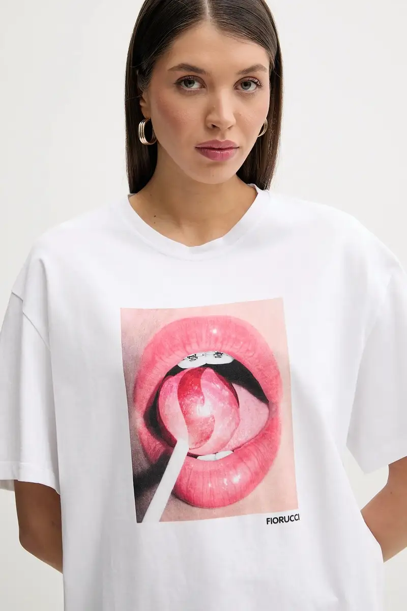 Fiorucci T-shirt Donna Bianco 3301111 miniatura 4