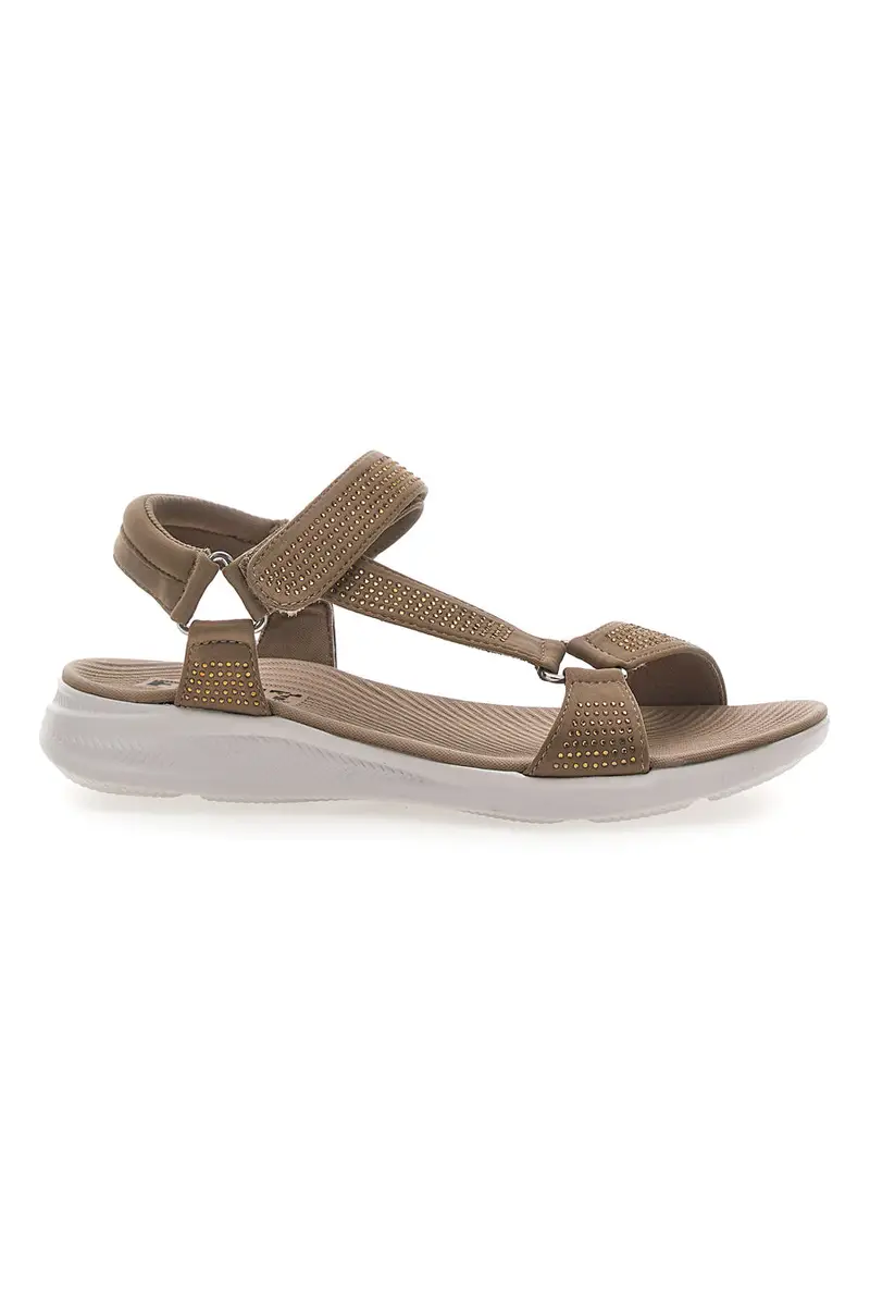 Sandali Taupe con Velcro e Glitter THE FIRST ACTIVE 6 [TAUPE]