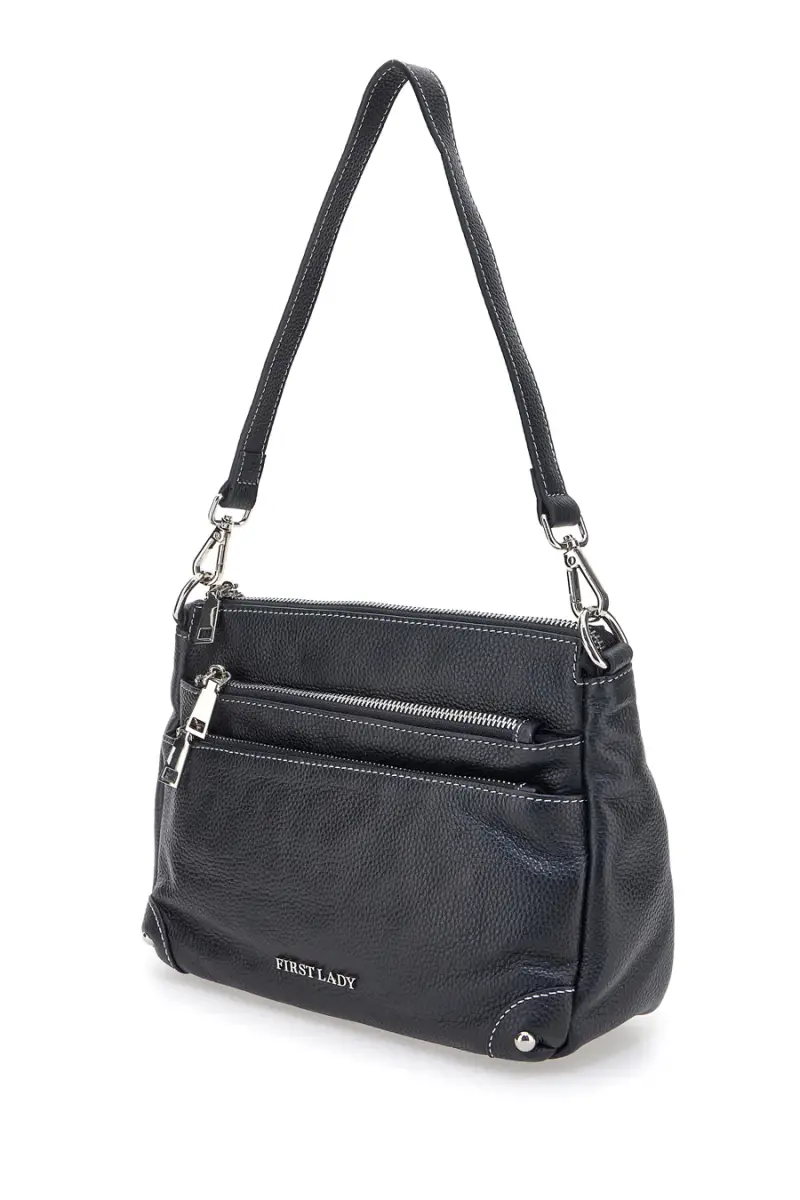 Borsa nera con manico corto e tracolla inclusi First Lady SL 18852 [NERO] miniatura 2