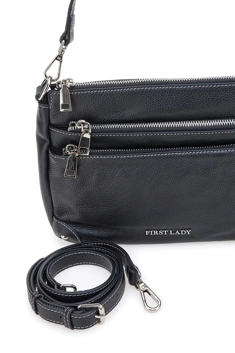 Borsa nera con manico corto e tracolla inclusi First Lady SL 18852 [NERO] miniatura 4