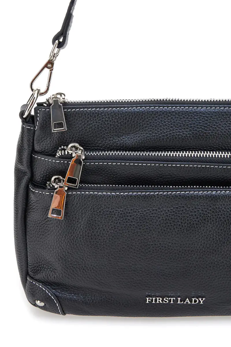 Borsa nera con manico corto e tracolla inclusi First Lady SL 18852 [NERO] miniatura 5