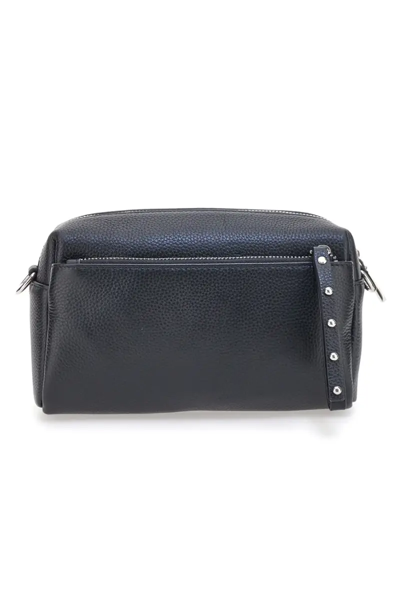 Borsa nera in vera pelle con tracolla e tasche interne First Lady SL 99138 [NERO] miniatura 4