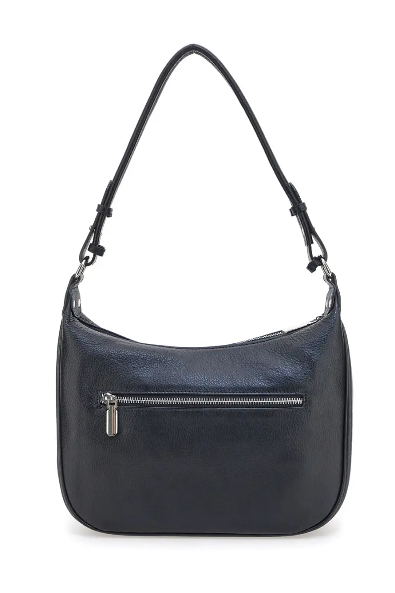 Borsa nera in vera pelle con tracolla inclusa First Lady SL 68822 [NERO] miniatura 3