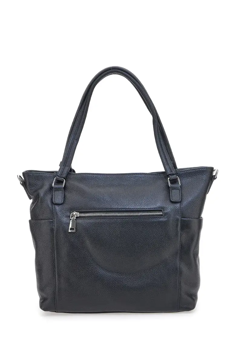 Borsa shopper nera con manici e tracolla inclusa First Lady SL 8251 [NERO] miniatura 4