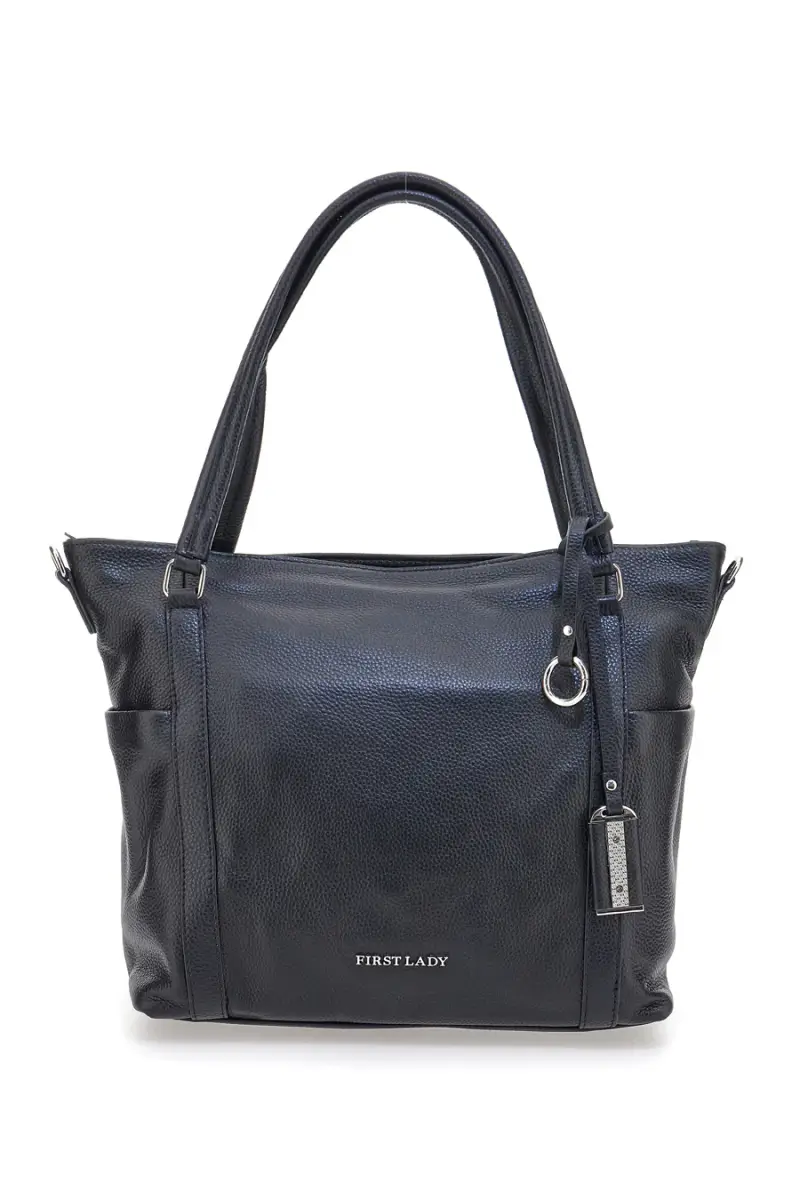 Borsa shopper nera con manici e tracolla inclusa First Lady SL 8251 [NERO]