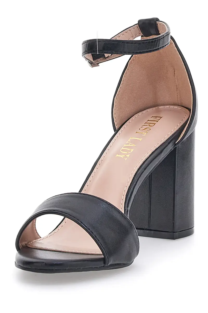 Sandali Neri Con Cinturino e Tacco a Blocco First Lady 409 [NERO] miniatura 3