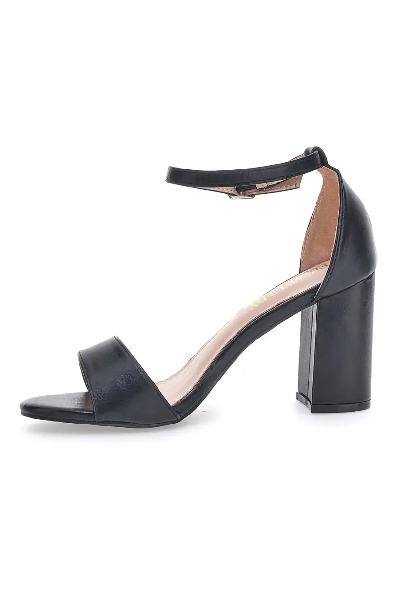 Sandali Neri Con Cinturino e Tacco a Blocco First Lady 409 [NERO] miniatura 4