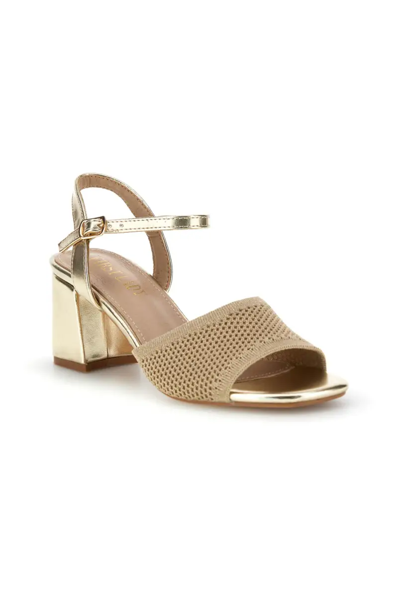 Sandali oro tacco largo cinturino First lady P694 [ORO] miniatura 2