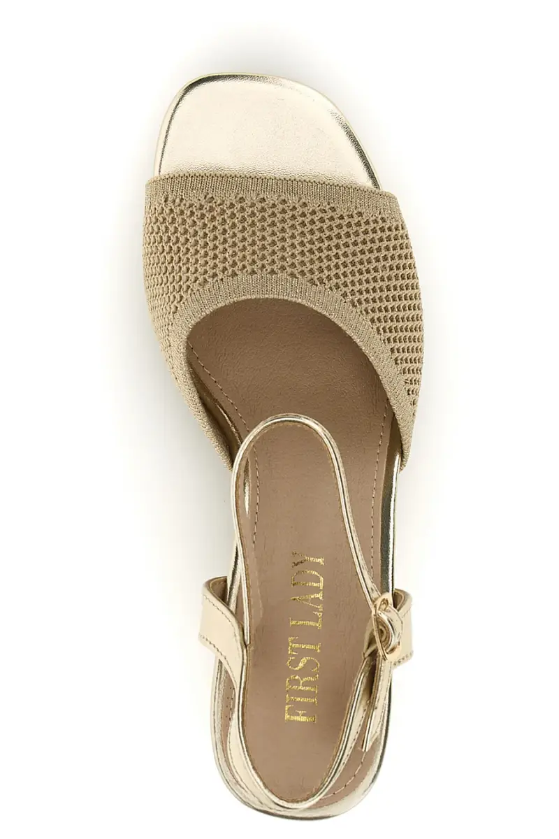 Sandali oro tacco largo cinturino First lady P694 [ORO] miniatura 3