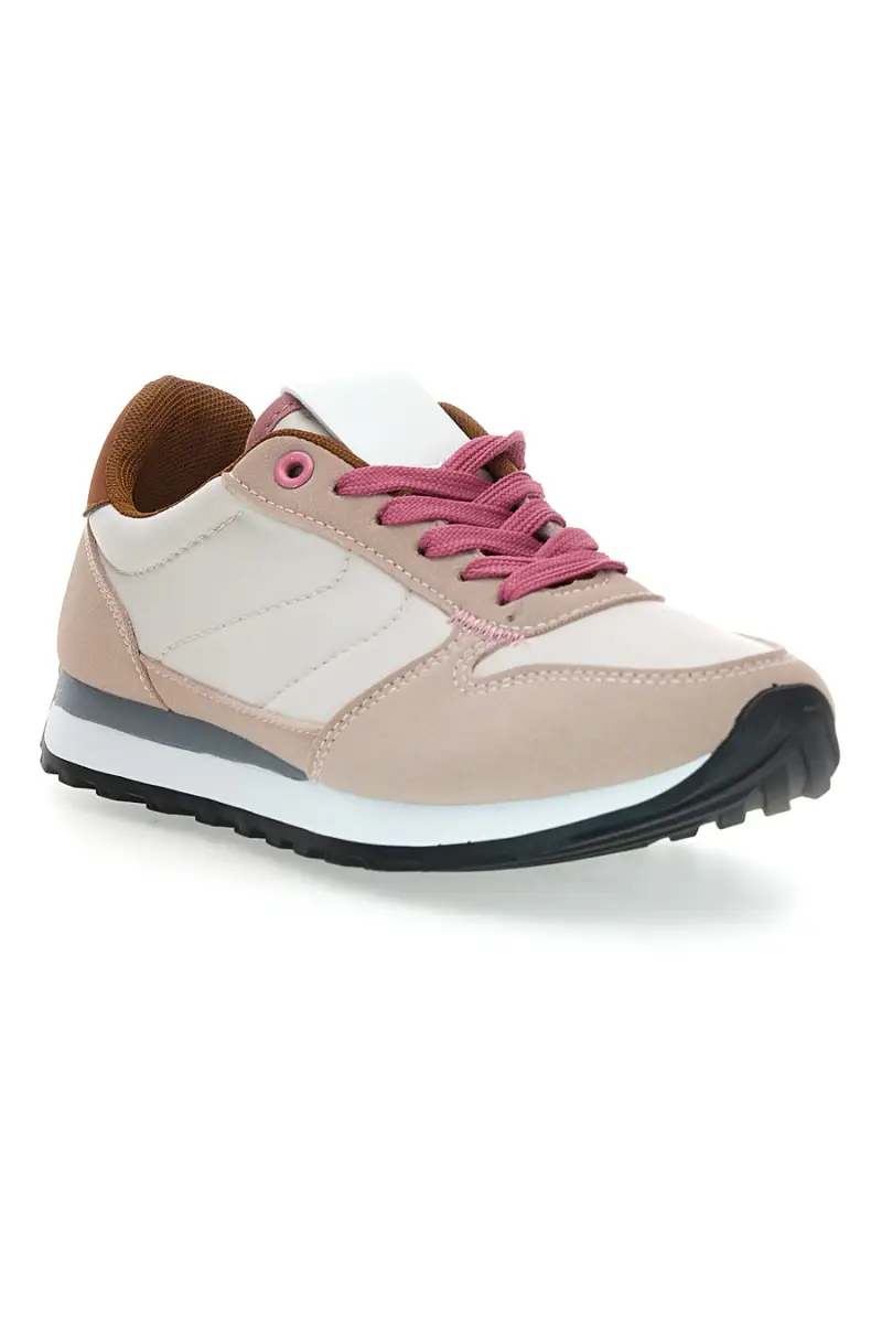Sneakers rosa e bianche con lacci First Lady GB2015 [BEIGE] miniatura 2