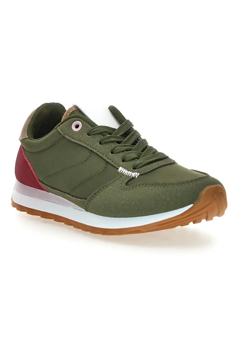 Sneakers verdi e bianche con lacci First Lady GB2015 [VERDE] miniatura 2