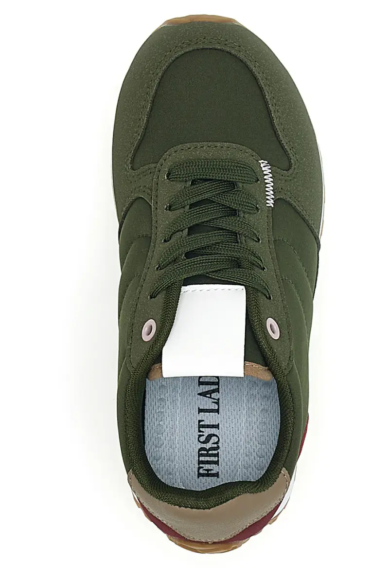Sneakers verdi e bianche con lacci First Lady GB2015 [VERDE] miniatura 3
