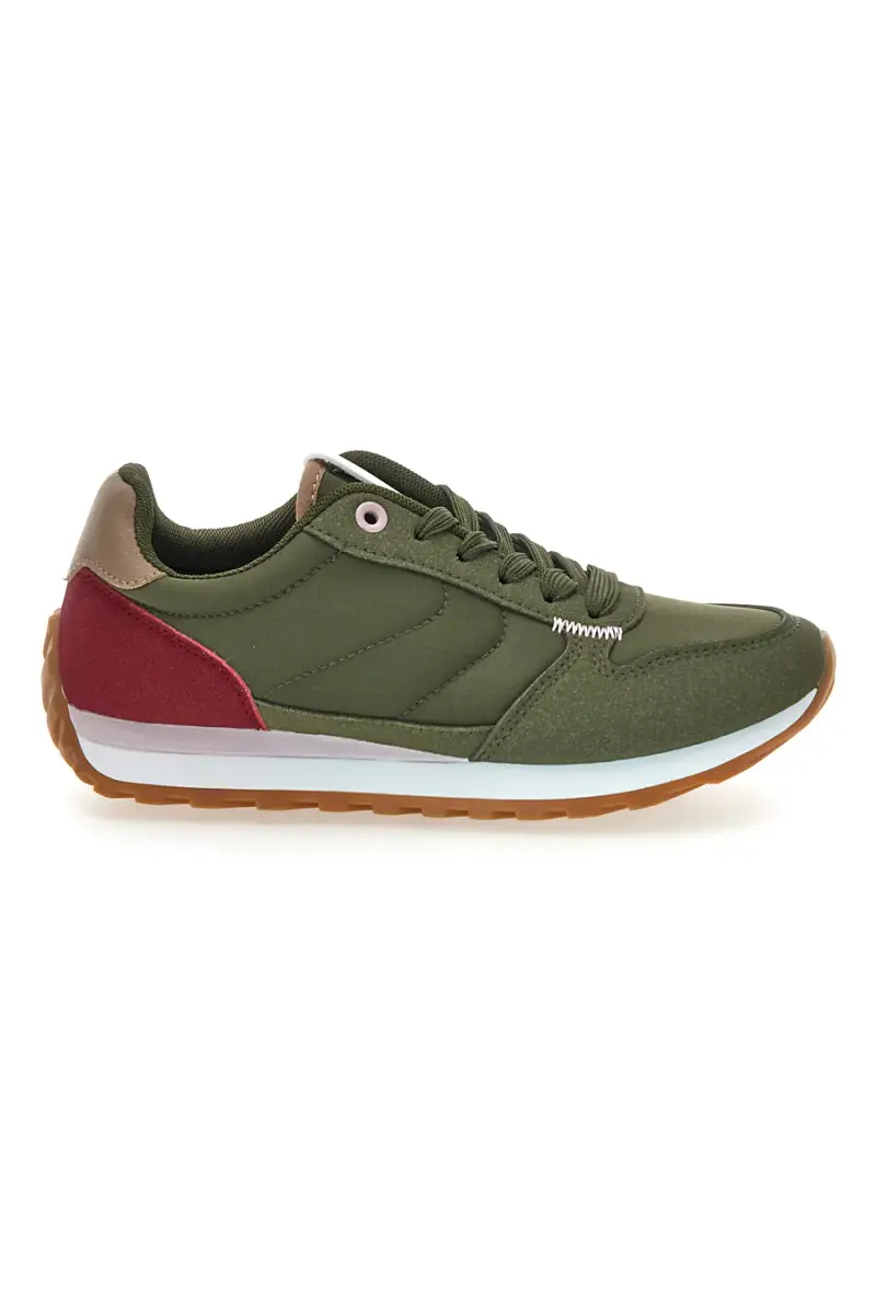 Sneakers verdi e bianche con lacci First Lady GB2015 [VERDE]