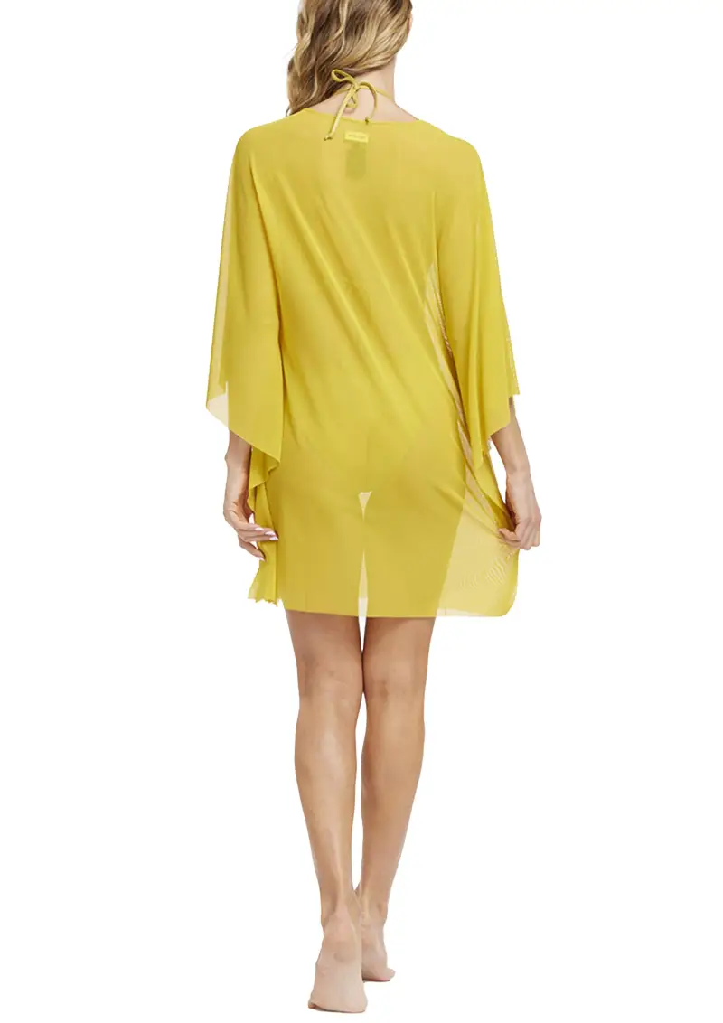 Kaftano spiaggia cedro semitrasparente miniatura 2