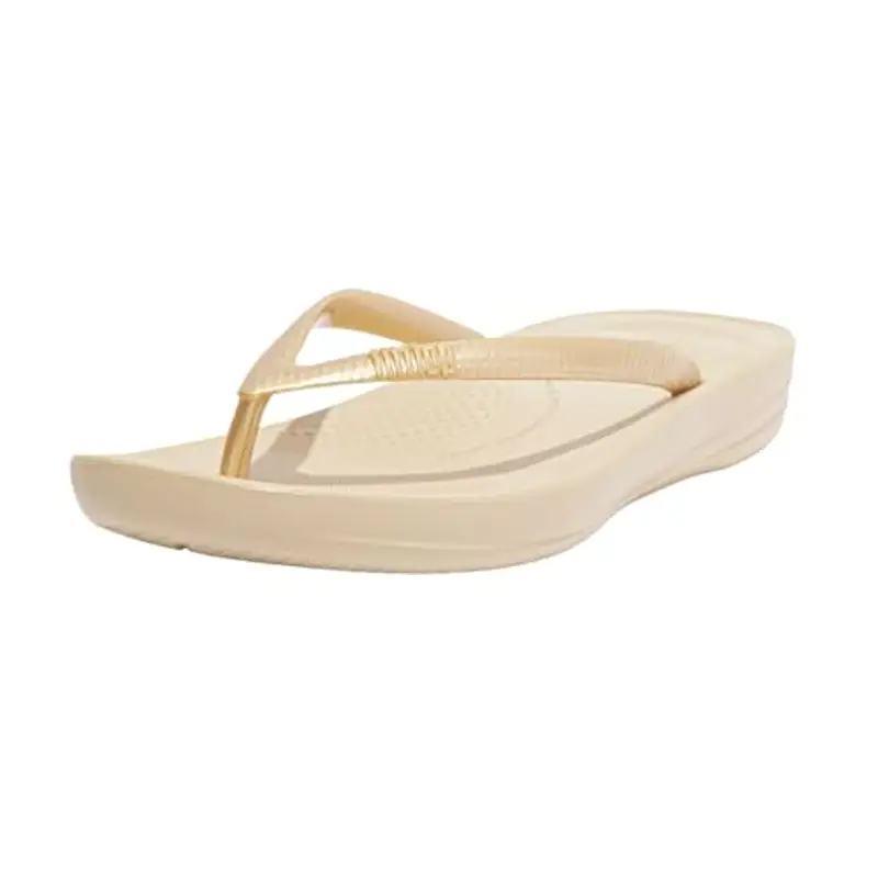 Fitflop iqushion Ergonomic Flip-Flops, Infradito Donna, Or Gold 010, 38 EU