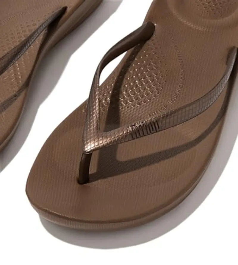 Fitflop iqushion Ergonomic Flip-Flops, Scarpe Donna, Marron (Bronze 012), 38 EU miniatura 3