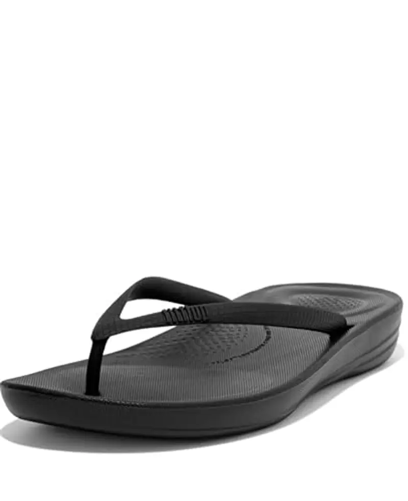 Fitflop iqushion Ergonomic Flip-Flops, Scarpe Donna, Nero (all Black), 38 EU