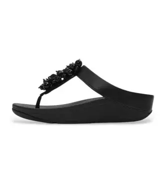 per donna A2D-001 Sandali neri con perline (3), Nero, a 5cm, Nessuno, Casual Naturale