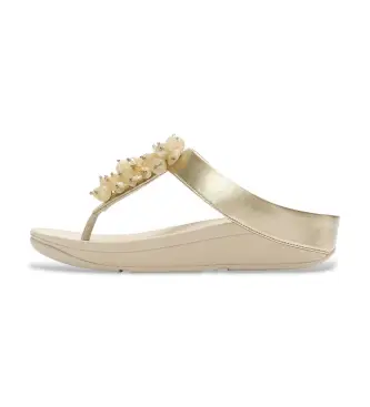 per donna A2D-675 Sandali Fino con dita separate e grappolo di perline, colore oro (36), 1 a 3 cm, Nessuno, Casual
