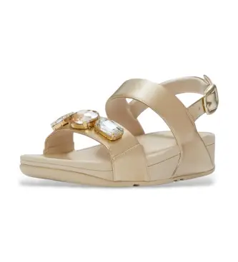 per donna A5C-675 Sandali Lulu Ultra-Jewel oro (36), Pelle, 1 a 3 cm, Fibbia, Casual
