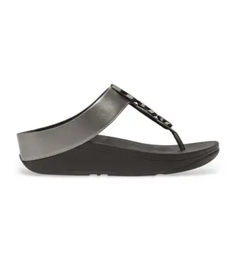 per donna HJ1-B06 Sandali con cerchi di perline Halo argento (36), Nero, 3 a 5cm, Nessuno, Casual