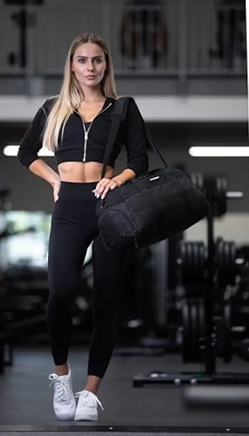 Fitgriff® Borsone Palestra Uomo & Donna V2 - Borsa Sportivo con Porta Scarpe e Tasca Umida da Viaggio, Sport, Fitness miniatura 2