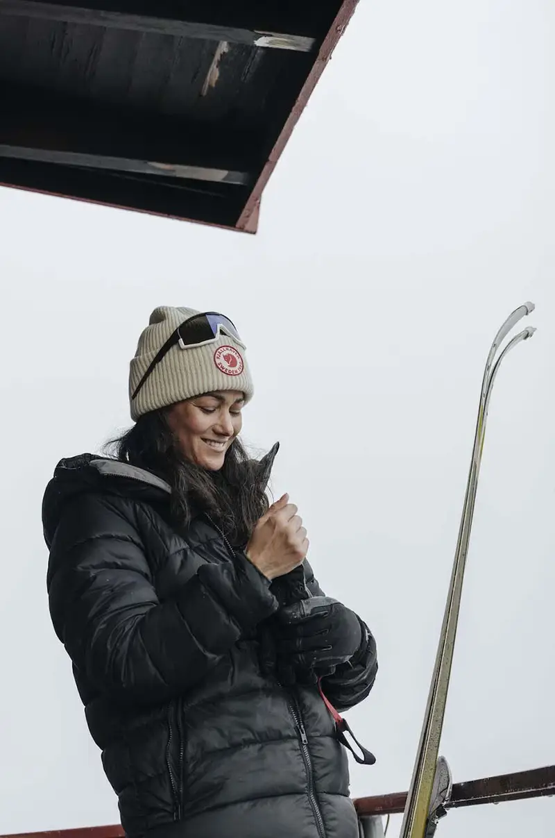 berretto in lana 1961 Logo F78142.113 Beige miniatura 3