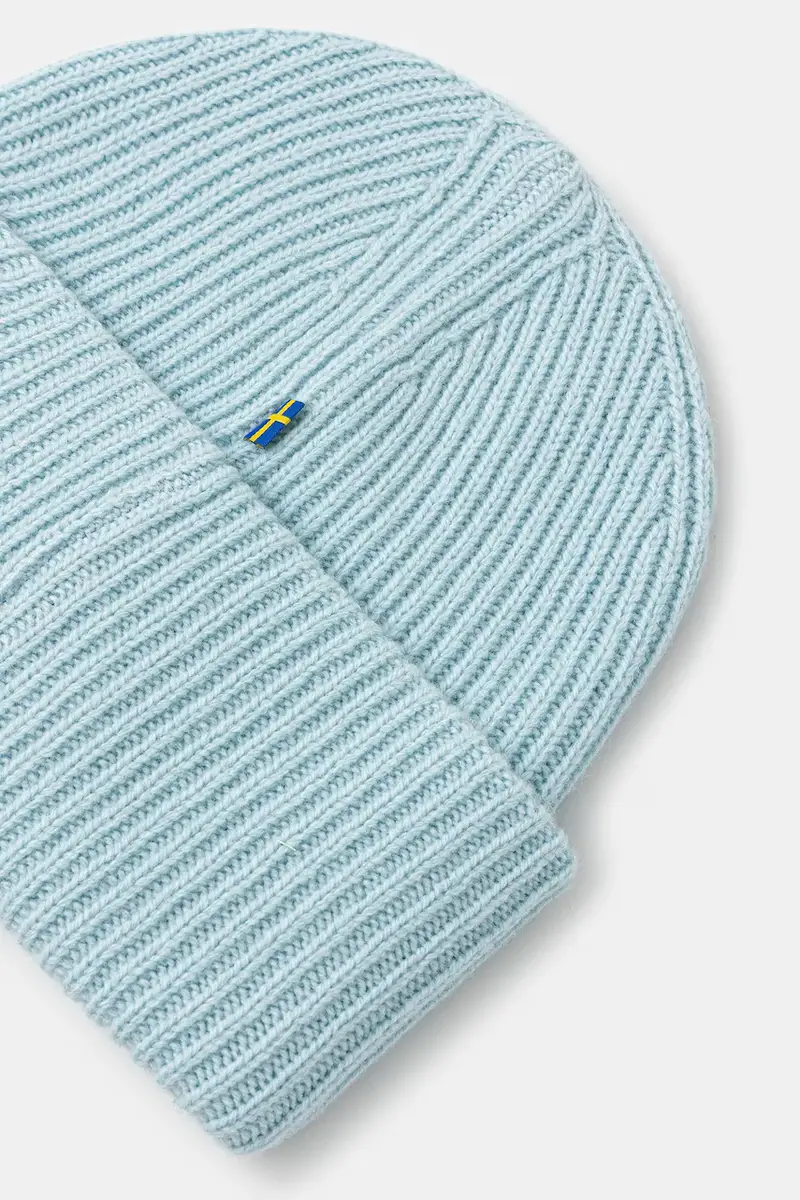 berretto in lana colore blu F12100006 miniatura 3