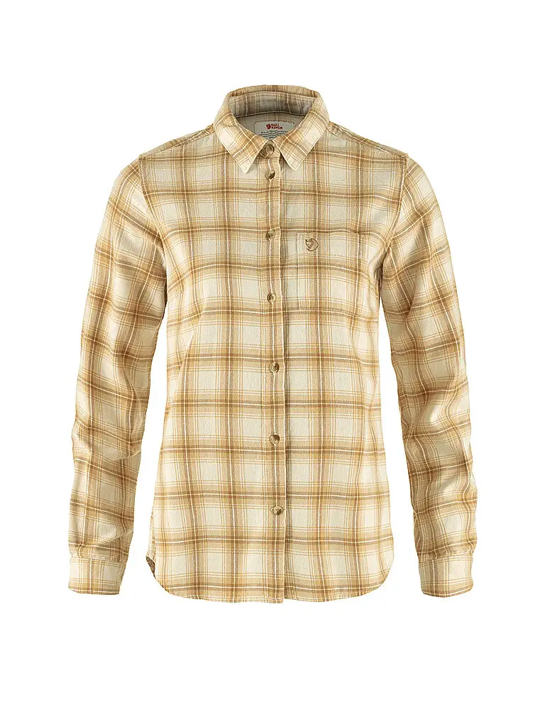 Blusa da donna Oevik in flanella beige | S