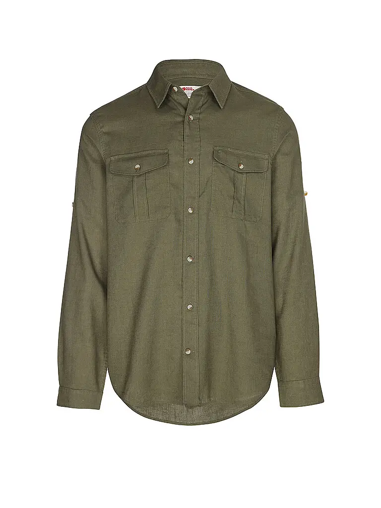 Camicia da uomo Övik Travel oliva | M