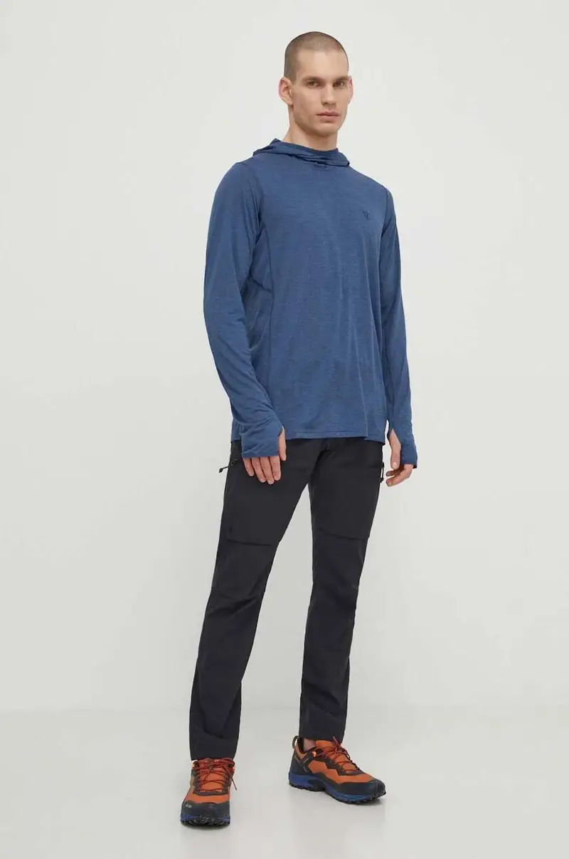 felpa da sport Abisko Sun colore blu con cappuccio F87199