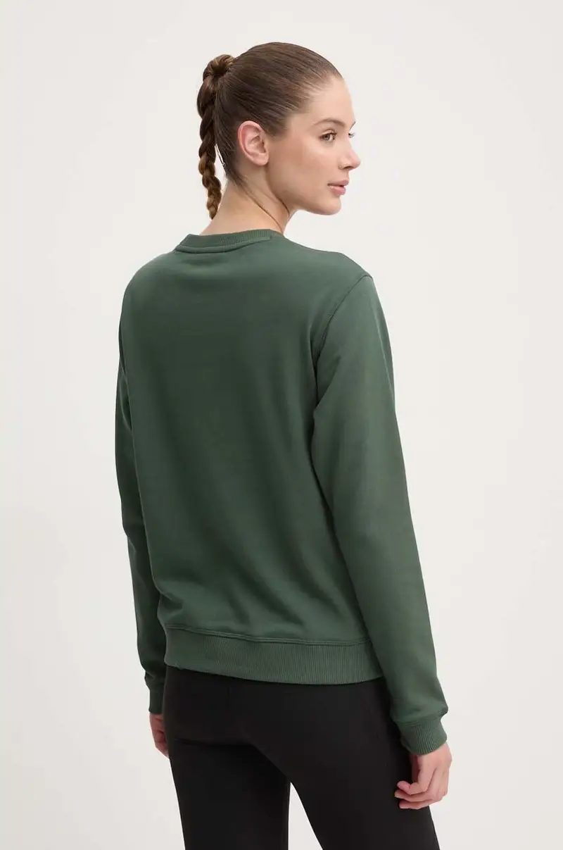 felpa in cotone 1960 Logo Badge Sweater donna F87163 Verde miniatura 3