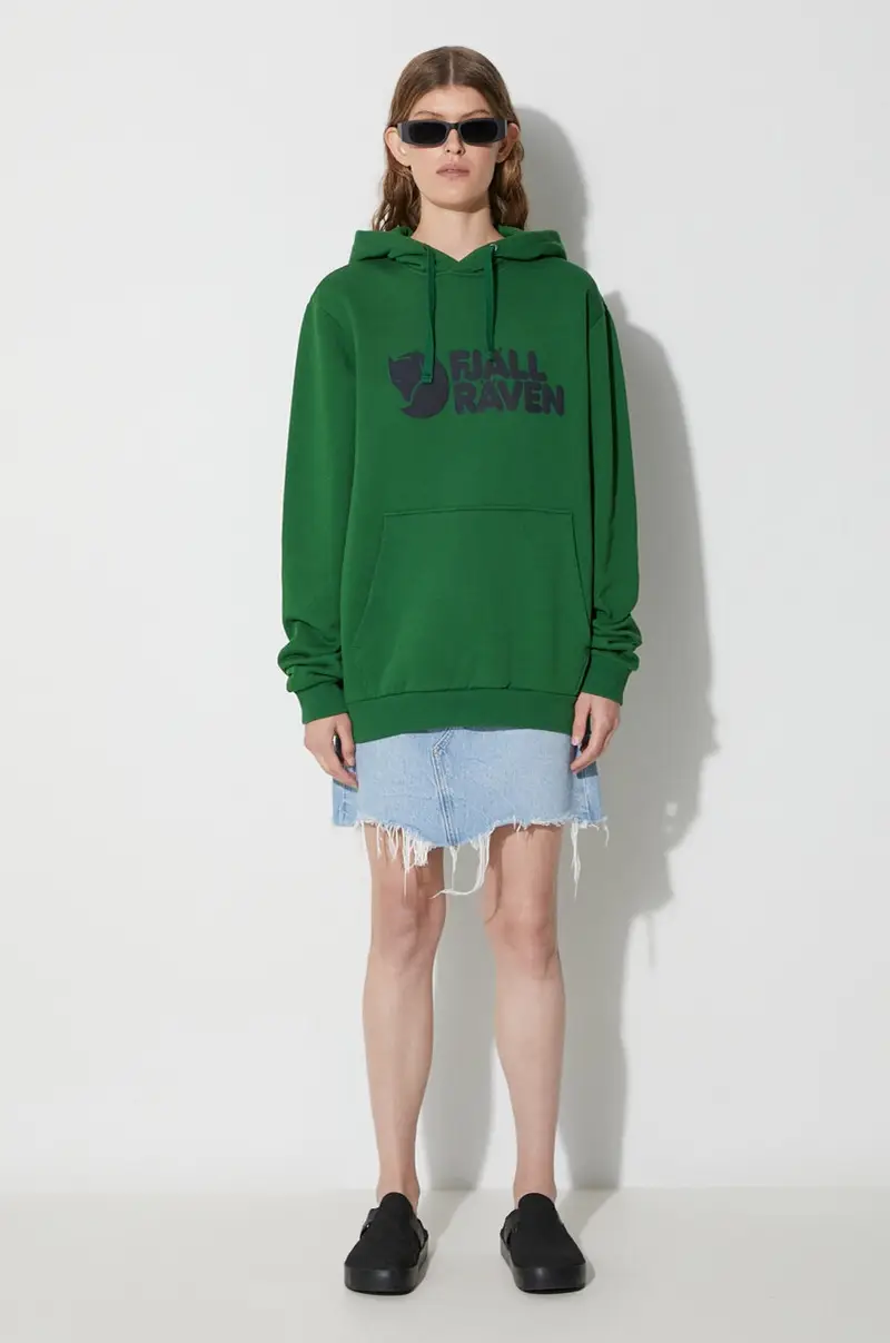 felpa in cotone Logo Hoodie SA37B41E2 Verde