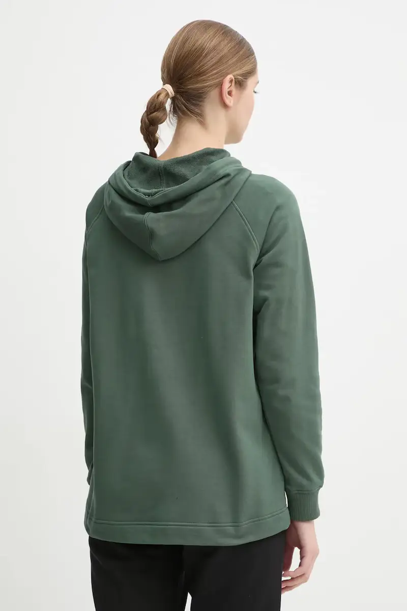 felpa in cotone Vardag Hoodie W donna colore verde con cappuccio F86987.679 Turchese miniatura 3