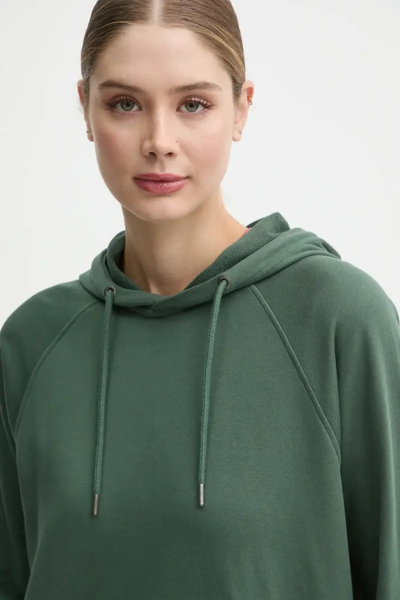 felpa in cotone Vardag Hoodie W donna colore verde con cappuccio F86987.679 Turchese miniatura 4