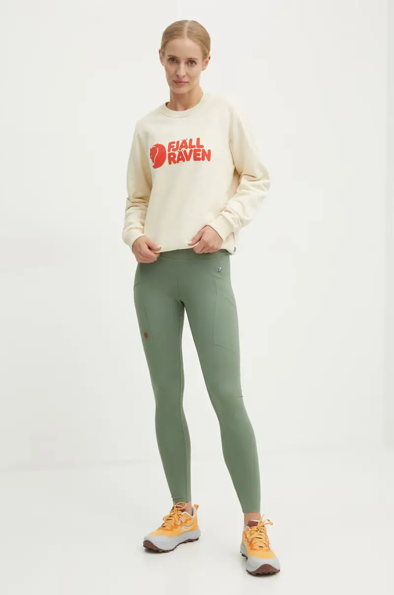 felpa tuta Fjällräven Logo colore beige F84143.113.214 miniatura 2