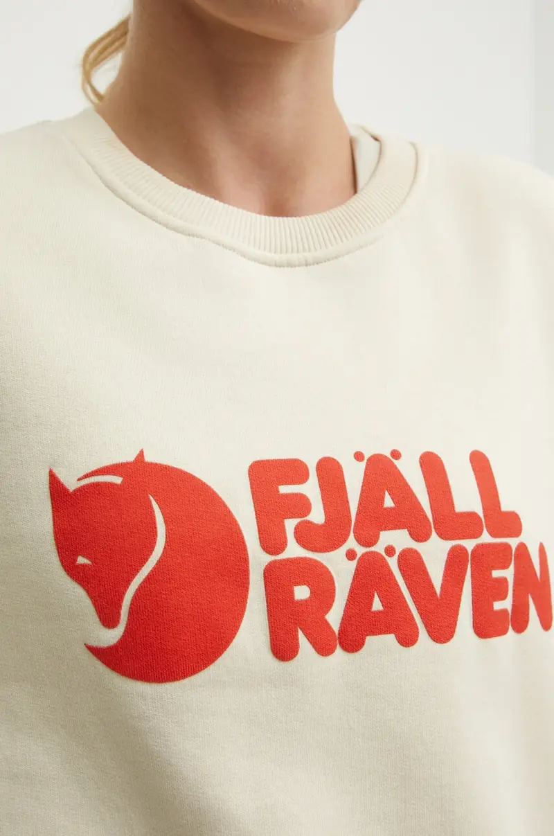 felpa tuta Fjällräven Logo colore beige F84143.113.214 miniatura 5