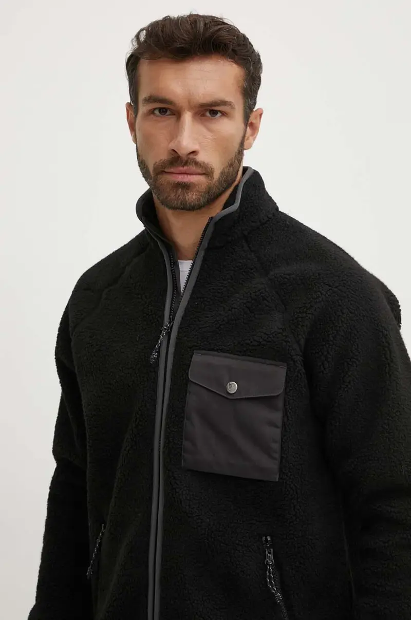 felpa Vardag Pile F84158.550.030 uomo Nero miniatura 4