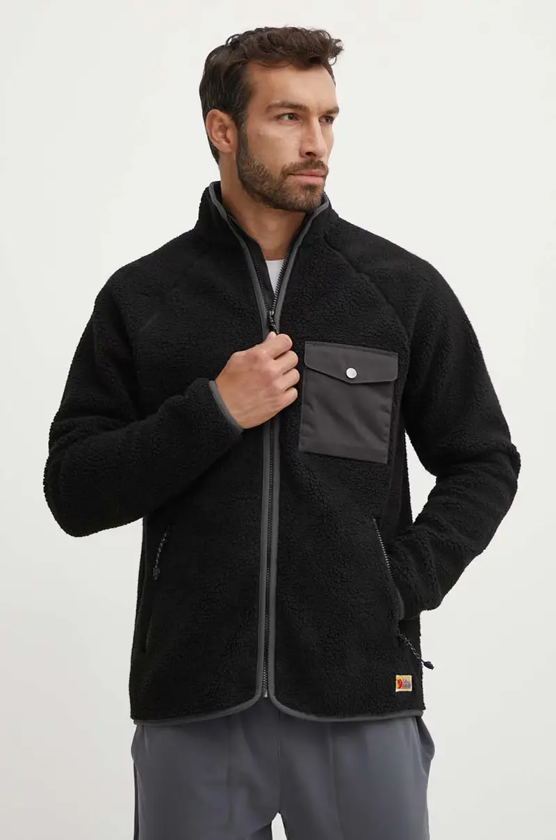 felpa Vardag Pile F84158.550.030 uomo Nero