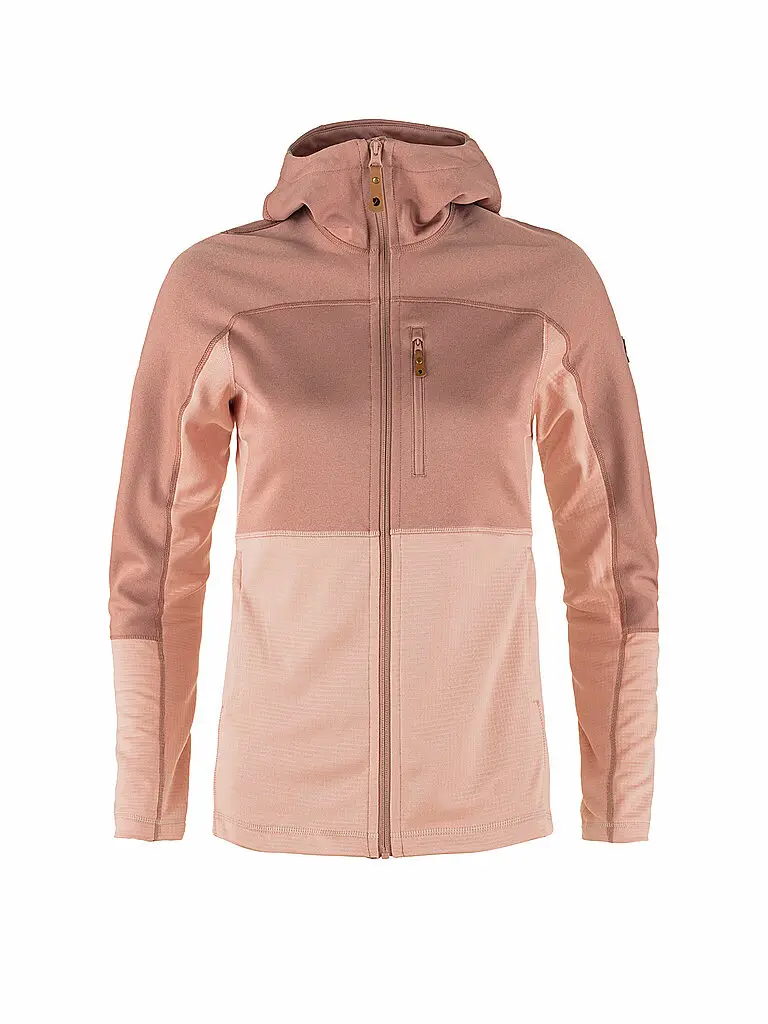 Giacca in pile da donna Abisko Trail con cappuccio rosa | XS
