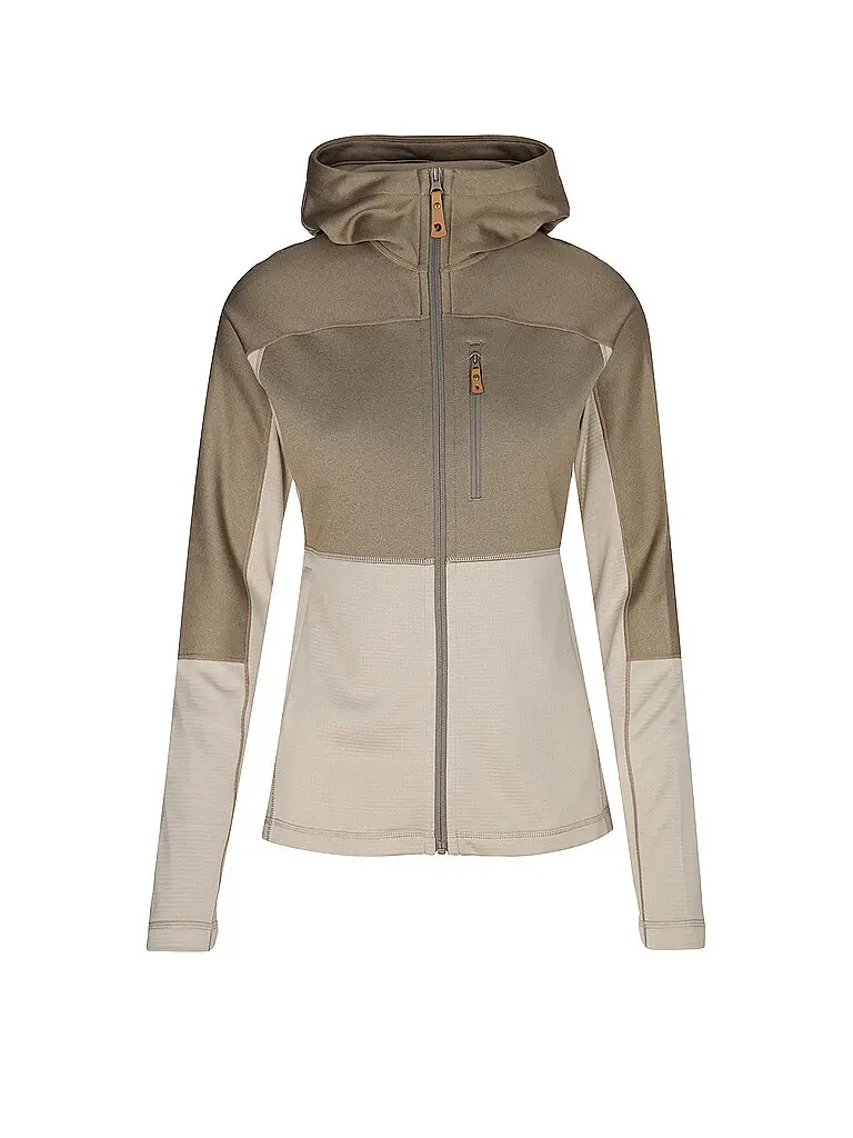 Giacca in pile da donna Abisko Trail Hoodie marrone chiaro | XS