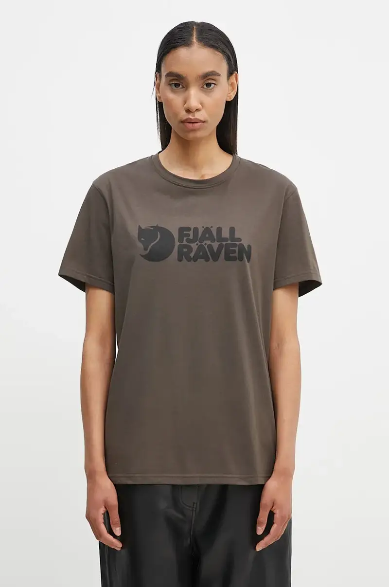 maglietta da sport Fjallraven Logo colore verde F87310