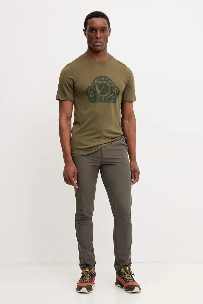 maglietta sportiva Abisko Wool Classic Verde miniatura 2